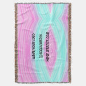 eenvoudig minimaal jouw tekst monogram toevoegen deken (Voorkant Verticaal)