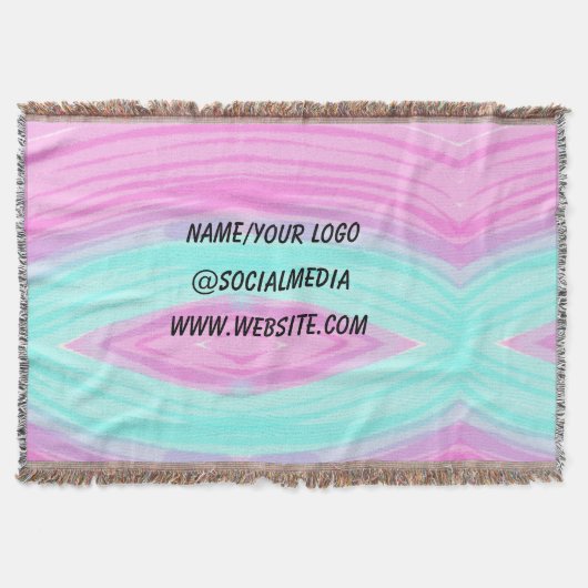 eenvoudig minimaal jouw tekst monogram toevoegen deken (Voorkant)