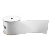 eenvoudig minimaal jouw tekst monogram toevoegen satijnen lint (Spoel)