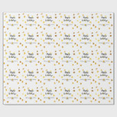 eenvoudig minimaal jouw tekst prettige feestdagen cadeaupapier (Vlak)