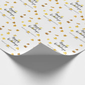 eenvoudig minimaal jouw tekst prettige feestdagen cadeaupapier (Hoek)