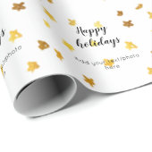 eenvoudig minimaal jouw tekst prettige feestdagen cadeaupapier (Rol Hoek)