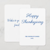 eenvoudig minimaal jouw tekst Thanksgiving toevoeg Bedankkaart (Voorkant / Achterkant)