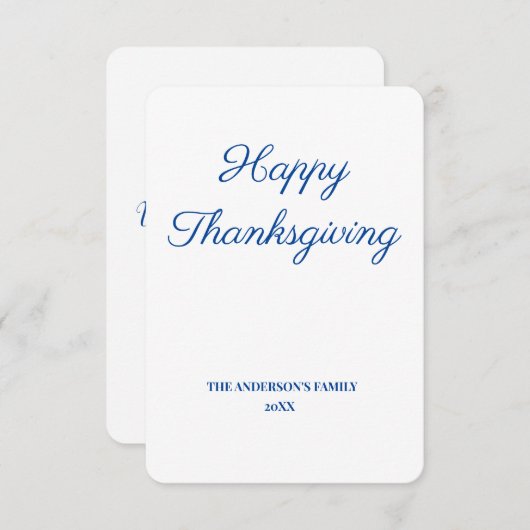 eenvoudig minimaal jouw tekst Thanksgiving toevoeg Bedankkaart (Voorkant / Achterkant)