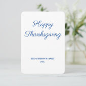 eenvoudig minimaal jouw tekst Thanksgiving toevoeg Bedankkaart (Staand voorkant)