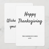 eenvoudig minimaal jouw tekst Thanksgiving toevoeg Bedankkaart (Voorkant / Achterkant)