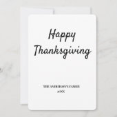 eenvoudig minimaal jouw tekst Thanksgiving toevoeg Bedankkaart (Voorkant)
