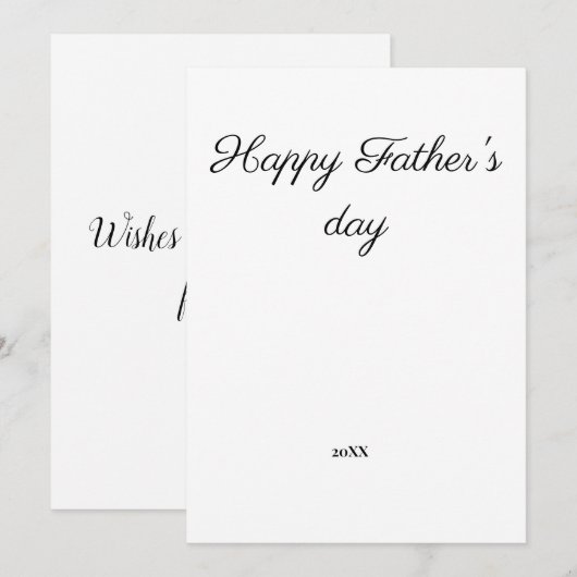 eenvoudig minimaal jouw tekst vaderdag toevoegen (Voorkant / Achterkant)