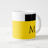 Eenvoudig Minimaal Kleurenblok met Monogram Initia Grote Koffiekop (Voorkant rechts)