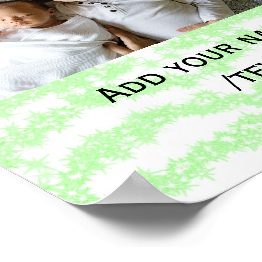 Eenvoudig minimaal kleurrijk afbeelding jouw naam poster (Hoek)