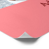 Eenvoudig minimaal kleurrijk afbeelding jouw naam  poster (Hoek)