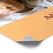 Eenvoudig minimaal kleurrijk afbeelding jouw naam  poster (Hoek)