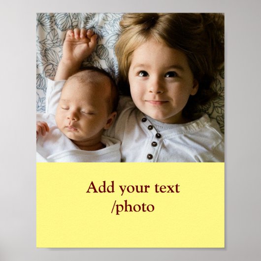 Eenvoudig minimaal kleurrijk afbeelding jouw naam  poster (Voorkant)