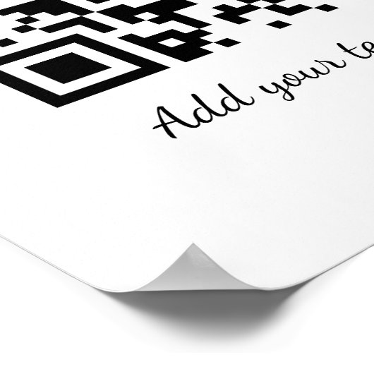 Eenvoudig minimaal kleurrijk afbeelding jouw naam  poster (Hoek)