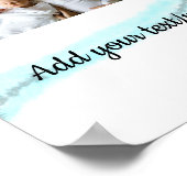 Eenvoudig minimaal kleurrijk afbeelding jouw naam  poster (Hoek)