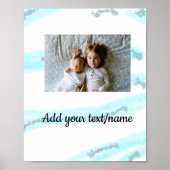 Eenvoudig minimaal kleurrijk afbeelding jouw naam poster (Voorkant)