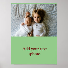 Eenvoudig minimaal kleurrijk afbeelding jouw naam  poster