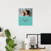 Eenvoudig minimaal kleurrijk afbeelding jouw naam  poster (Thuiskantoor)