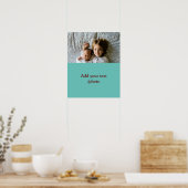 Eenvoudig minimaal kleurrijk afbeelding jouw naam  poster (Keuken)