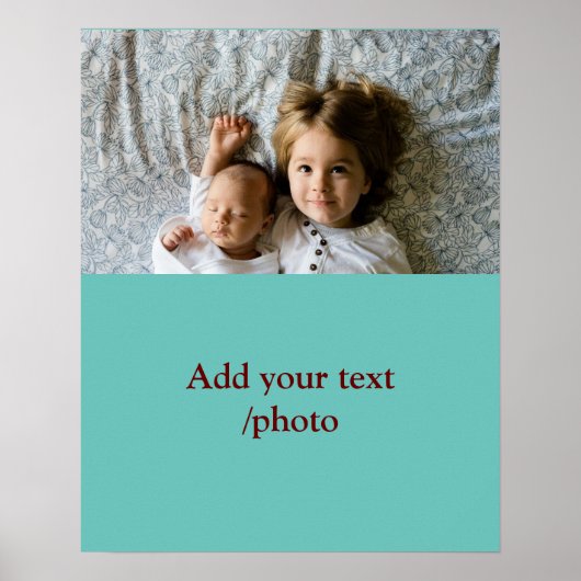 Eenvoudig minimaal kleurrijk afbeelding jouw naam  poster (Voorkant)