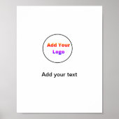 Eenvoudig minimaal kleurrijk afbeelding jouw naam  poster (Voorkant)