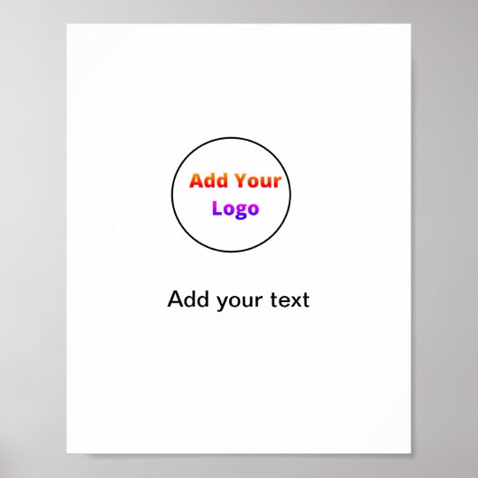 Eenvoudig minimaal kleurrijk afbeelding jouw naam  poster (Voorkant)