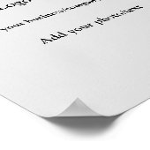 Eenvoudig minimaal kleurrijk afbeelding jouw naam  poster (Hoek)