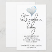 Eenvoudig minimaal Laten we een Baby-, Baby shower (Voorkant / Achterkant)