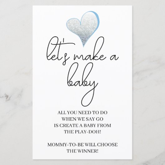 Eenvoudig minimaal Laten we een Baby-, Baby shower (Voorkant)
