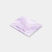 Eenvoudig Minimaal Lavendel Aquarel Gepersonalisee Post-it® Notes (Schuin)