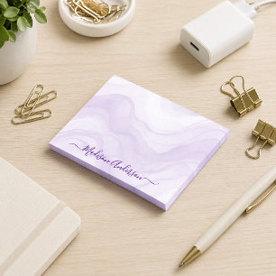 Eenvoudig Minimaal Lavendel Aquarel Gepersonalisee Post-it® Notes