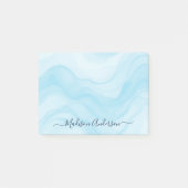 Eenvoudig Minimaal Lichtblauw Aquarel Gepersonalis Post-it® Notes (Voorkant)