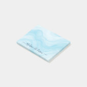 Eenvoudig Minimaal Lichtblauw Aquarel Gepersonalis Post-it® Notes (Schuin)