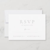 Eenvoudig minimaal lichtgewicht elegante moderne s RSVP kaartje (Voorkant)