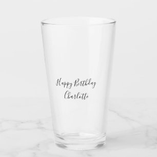 EENVOUDIG MINIMAAL. LIEF NAAM BABY gefeliciteerd m Glas