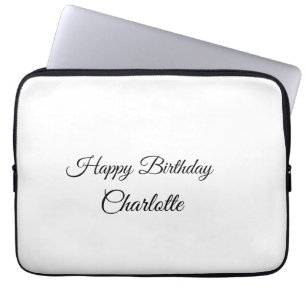 EENVOUDIG MINIMAAL. LIEF NAAM BABY gefeliciteerd m Laptop Sleeve