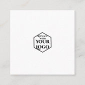 Eenvoudig Minimaal Logo Minder is Meer Vierkante Visitekaartje (Voorkant)