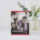 eenvoudig minimaal magazijn sjabloon afstuderen briefkaart (Staand voorkant)