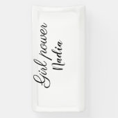 Eenvoudig minimaal Meisje Macht Voeg Naam Tekst af Spandoek (Verticaal)