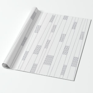 Eenvoudig, minimaal, modern grafisch lijnpatroon cadeaupapier