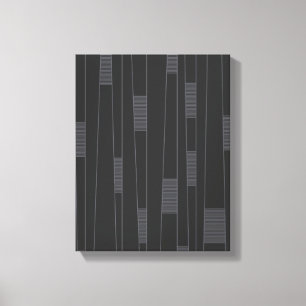 Eenvoudig, minimaal, modern grafisch lijnpatroon canvas afdruk