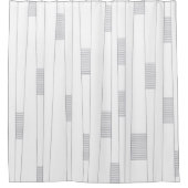 Eenvoudig, minimaal, modern grafisch lijnpatroon douchegordijn (Voorkant)