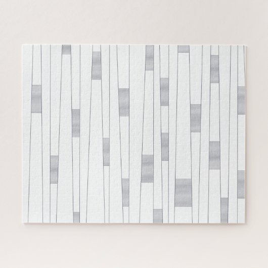 Eenvoudig, minimaal, modern grafisch lijnpatroon legpuzzel (Horizontaal)