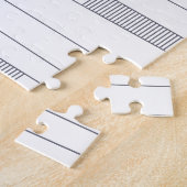 Eenvoudig, minimaal, modern grafisch lijnpatroon legpuzzel (Zijkant)