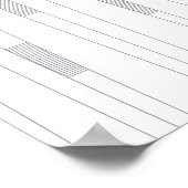 Eenvoudig, minimaal, modern grafisch lijnpatroon poster (Hoek)