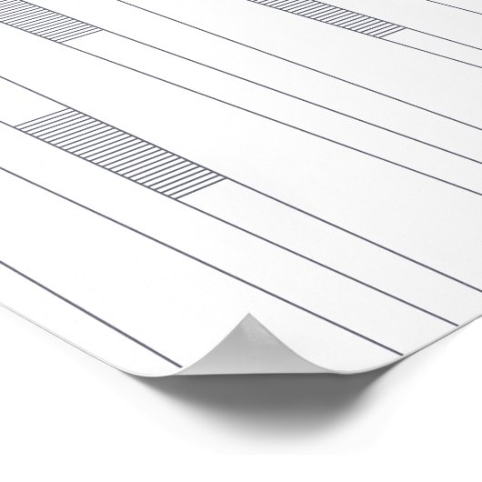 Eenvoudig, minimaal, modern grafisch lijnpatroon poster (Hoek)