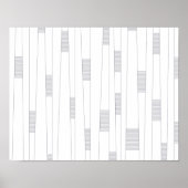 Eenvoudig, minimaal, modern grafisch lijnpatroon poster (Voorkant)