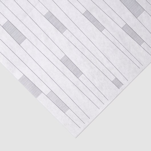 Eenvoudig, minimaal, modern grafisch lijnpatroon tissuepapier (Detail)