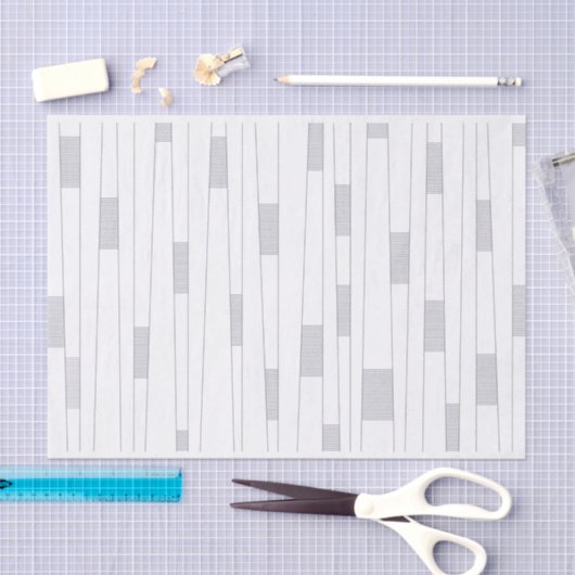 Eenvoudig, minimaal, modern grafisch lijnpatroon tissuepapier (Craft)