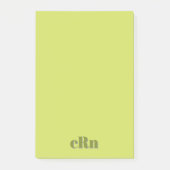 Eenvoudig Minimaal Modern Groen Professioneel Post-it® Notes (Voorkant)